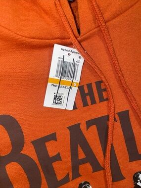 Hybrid Apparel Orange Crewneck Sweatshirt with Dark Graphic
